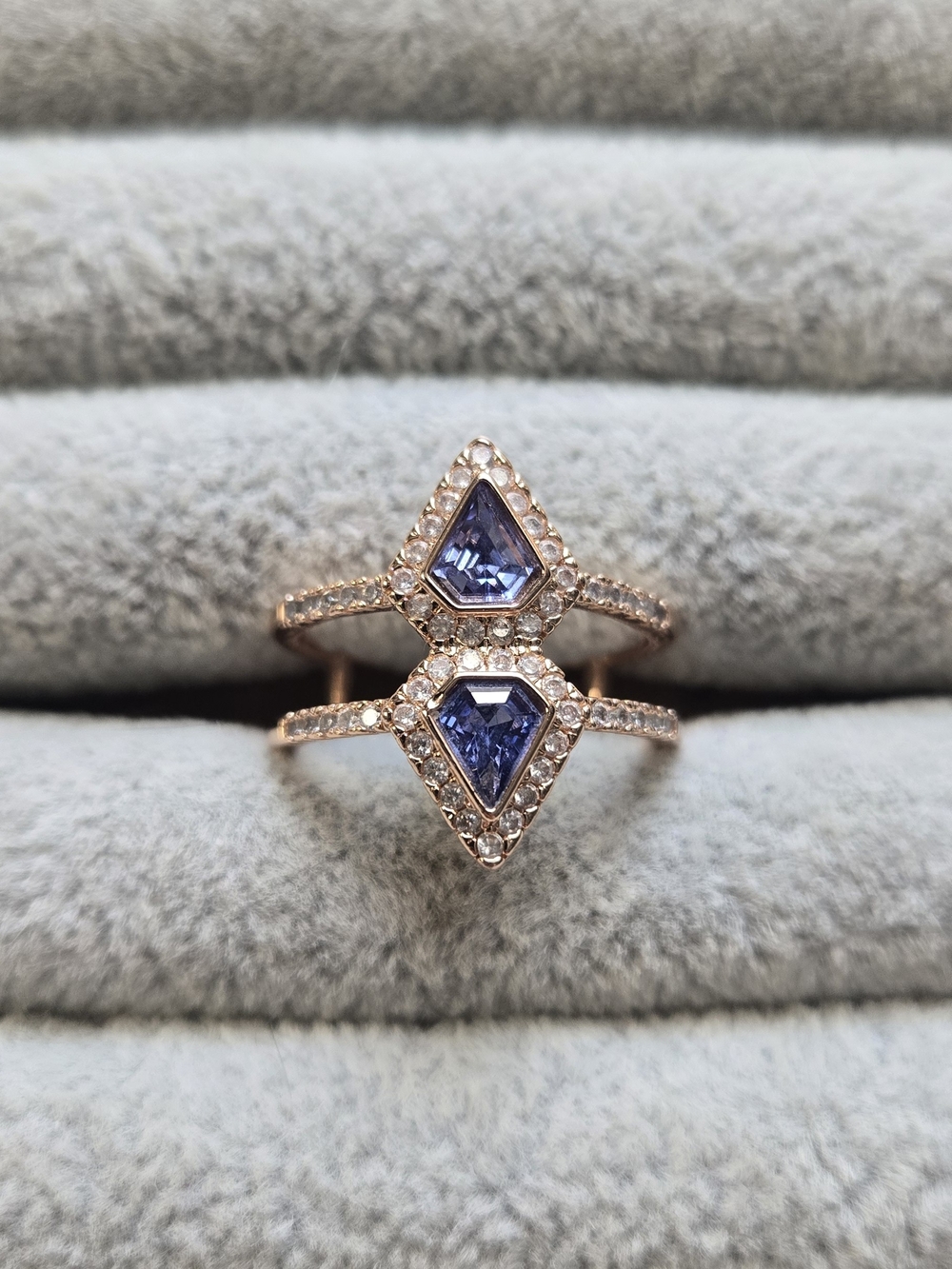 Size 8 Bomb Party RBP6429 Love Your Life Sapphire CZ Rose Gold Ring